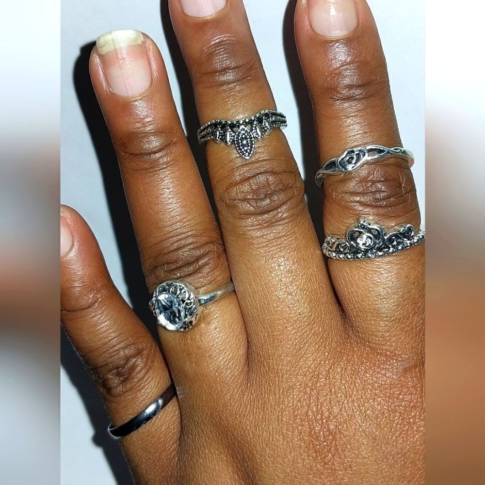 5pc stackable vintage ring set - Picture 7 of 11
